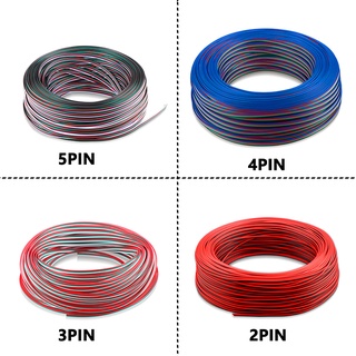 สายเคเบิลทองแดงไฟฟ้า 22 AWG 2PIN 3PIN 4PIN 5PIN 6PIN 50 เมตร สําหรับเครื่องเสียง LED DIY