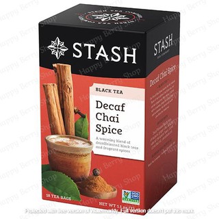 ชาดำไม่มีคาเฟอีน STASH Black Tea Decaf Chai Spice 1 กล่อง 18 ซอง🍵 ชาอเมริการสแปลกใหม่✈