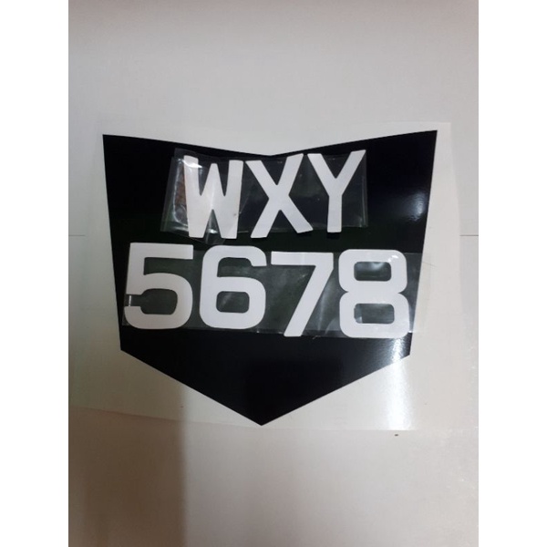 Y16ZR/Y15ZR V1 DEPAN NOMBOR PLAT สติ๊กเกอร์