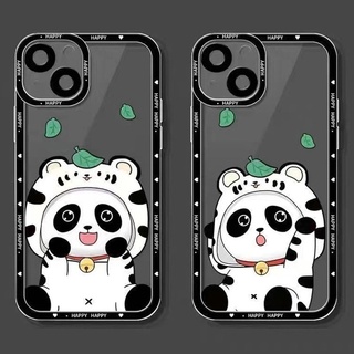 เคสมือถือ แบบนิ่ม ลายแพนด้าน่ารัก ป้องกันเลนส์ สําหรับ VIVO V23E V23 V21E V21 4G 5G V20 V15 S1 Z1 X50 X60 Pro V9 Youth Y53S Y51 Y51A Y31 2021 Y33S Y21S Y21 Y52 Y72 5G