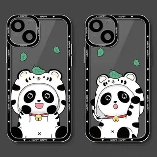 เคสมือถือ แบบนิ่ม ลายแพนด้าน่ารัก ป้องกันเลนส์ สําหรับ VIVO V23E V23 V21E V21 4G 5G V20 V15 S1 Z1 X50 X60 Pro V9 Youth Y53S Y51 Y51A Y31 2021 Y33S Y21S Y21 Y52 Y72 5G