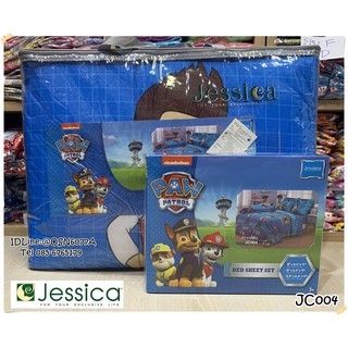 JESSICA  🍎2ลาย 🍎 (🔥ครบชุด🔥ชุดผ้าปูที่นอน+ผ้าห่มนวม)  ยี่ห้อเจสสิก้า เจ้าตูบสี่ขา PAW PATROL No.9303