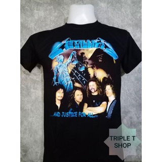 เสื้อยืดคอกลม สกรีนลาย METALLICA (รหัส 15)