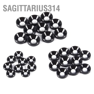 Sagittarius314 ปะเก็นหัวจม M5 อะลูมิเนียมอัลลอย สีดํา 10 ชิ้น