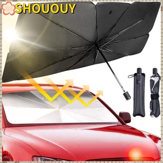 SHOUHOU Folding Car Sunshade Umbrella Car Interior Parasol Bendable Heat Separation Reflective Film Universal UV Protection Curtain Auto Accessories Aluminum Foil Front Windshield Cover