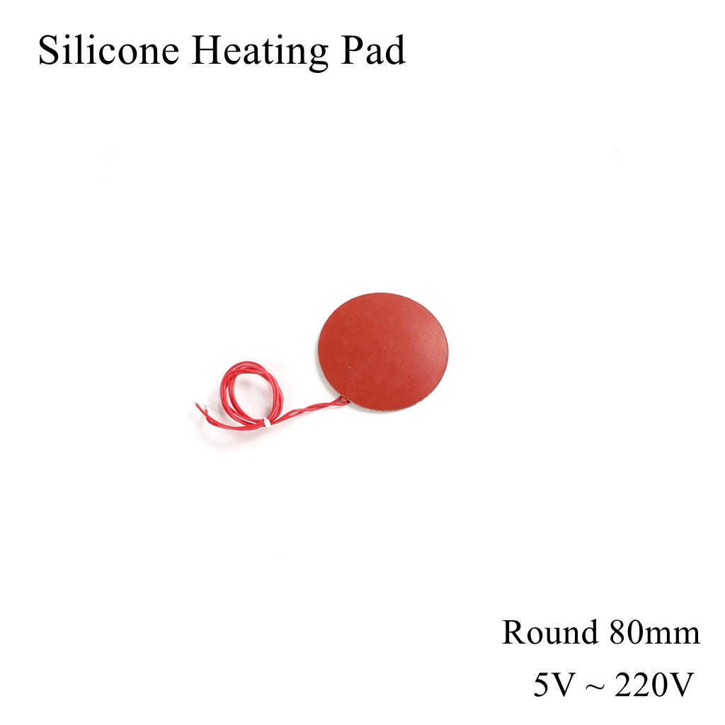 Silicone Rubber Heating Pad Round 80mm 12V 110V 220V Flexible Band Heater Thermal Mat Plate Waterpro