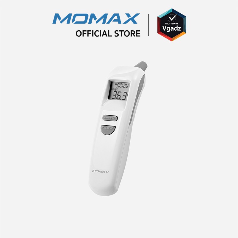 [เครื่องวัดไข้ รับประกัน 1 ปี] Momax เครื่องวัดอุณหภูมิ รุ่น 1-Health Pro Non-Touch Forehead / Ear Thermometer