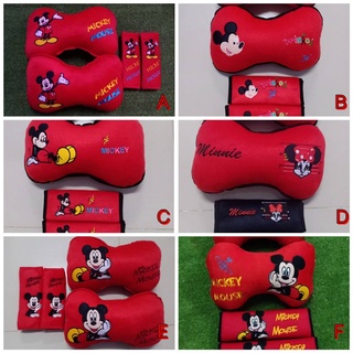 SET ที่หุ้มเบลท์+หมอนรองคอกระดูก ลายมิกกี้เมาส์ (2)