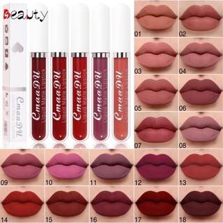 18 Colors Matte Lip Glaze Long-Lasting Moisturizing Non-Fading Waterproof Sweatproof Non-Stick Cup Lip Makeup Supplies