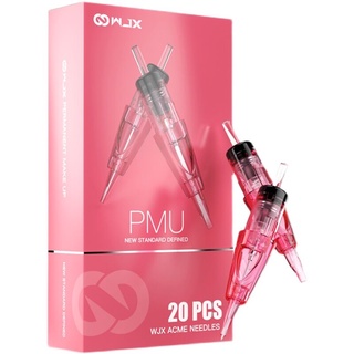 อุปกรณ์สักคิ้ว แบบเข็ม ขนาดเล็ก สีชมพู 10 ชิ้น ต่อกล่อง