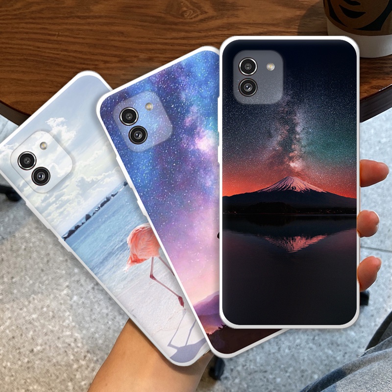 สําหรับ Samsung Galaxy A03 Silicon Creativity เคส Samsung Galaxy A03
