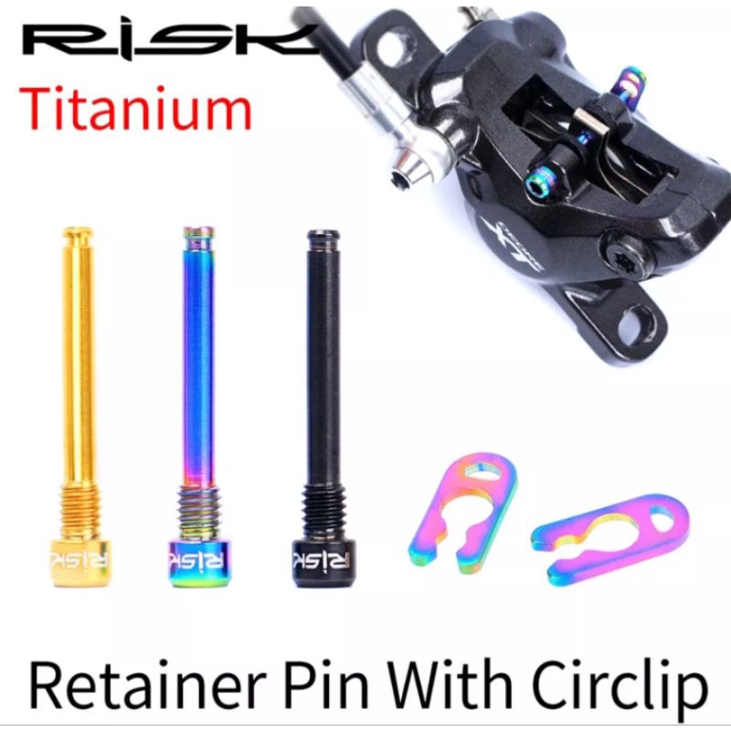 Risk Bolt Titanium Caliper pin Shimano Bolt Locking pin Caliper เบรค pad จักรยานเบรค