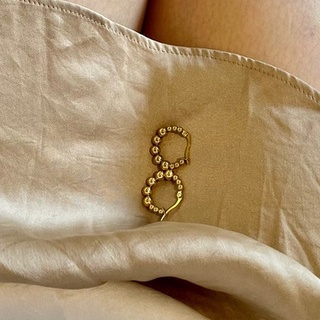 𝐴𝑆𝐻𝐼𝑅𝐴 (18k gold plated) ต่างหูมินิมอล ต่างหูห่วง  ball beads huggie hoops earrings