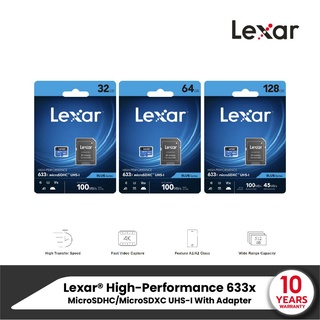 Lexar® High-Performance 633x microSDHC™/microSDXC™ UHS-I Card BLUE Series (ไมโครเอสดีการ์ด)