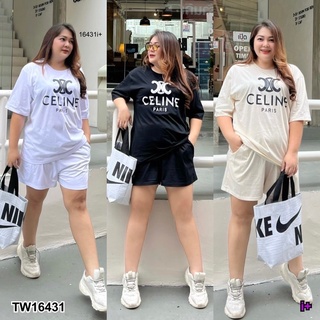 #Bigsize Set 2 ชิ้น เสื้อแขนสั้น แมตส์กับกางเกงขาสั้น มีกระเป๋าล้วงข้าง ลงตัวสุดๆ งานผ้าCotton 100%