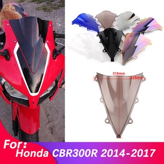 กระจกกันลมพลาสติก ABS อุปกรณ์เสริม สําหรับรถจักรยานยนต์ Honda CBR300R CBR 300 R 2014 2015 2016 2017 2018 2019