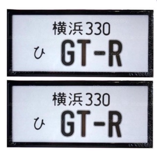 PR กรอบป้ายทะเบียนกันน้ำ GT-R ขอบดำ