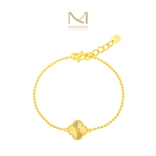 Mongkon Gold ทองคำแท้บริสุทธิ์สูง 96.5% สร้อยข้อมือ 1 สลึง Lucky Glow Clover