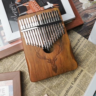 ⊙✘เปียโนนิ้วหัวแม่มือ kalimba 17-tone เริ่มต้นโบราณนักเรียนเปียโนนิ้ว 21 โทนราคาถูกและง่ายต่อการเรียนรู้