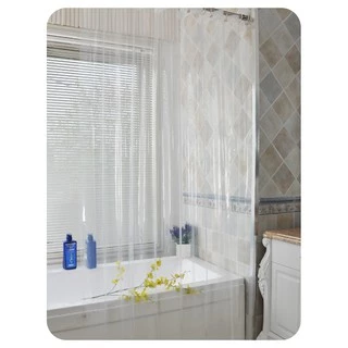 ม่านห้องน้ำ ม่านกันน้ำ สีใส แบบใส Shower curtain EVA ขนาด180x180-240cm