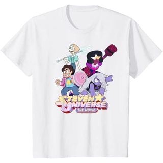 เสื้อยืดอินเทรนด์ผู้ชายอินเทรนด์ผู้หญิงเสื้อยืด พิมพ์ลาย Steven Universe The Movie Group Shot สําหรับผู้ชายS-3XL