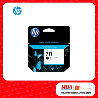 HP 711 80-ml Black  Ink Cartridge ตลับหมึกอิงค์เจ็ท สีดำ  (3WX01A) พาทเดิม CZ133A ราคา/ตลับ