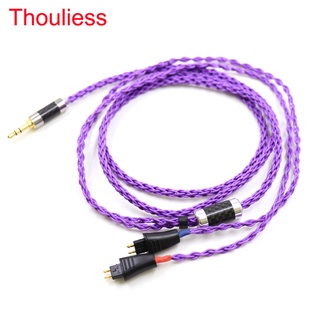 สายเคเบิ้ลหูฟัง ชุบเงิน XLR 2.5 3.5 4.4 มม. สีม่วง สําหรับ FOSTEX TH610 TH900 MK2 TH909 MKII DIY