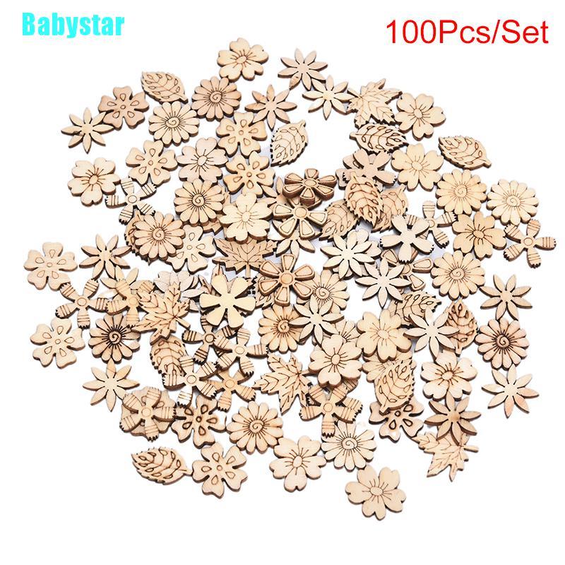 ( Babystar ) แผ่นไม้ Diy สําหรับใช้ในการทํางานหัตถกรรม 100 ชิ้น