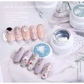 สีเจล ยาทาเล็บเจล สีเจลตัดเส้น สีเจลเมทัลลิค Metal gel polish 3g.