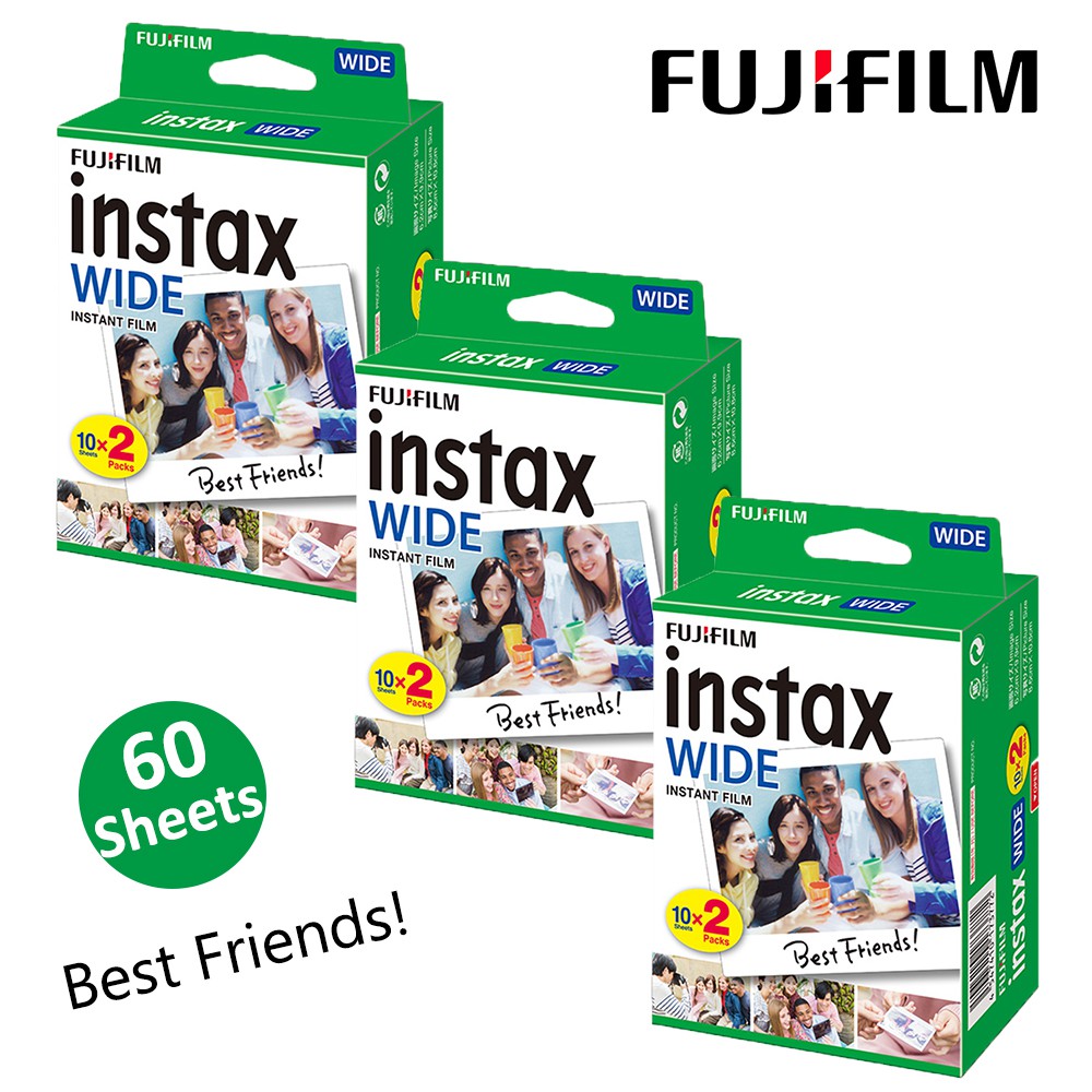 Fujifilm Instax ฟิล์มกว้าง 10/20/40/60 แผ่น สําหรับกล้อง Fuji Wide 200 210 300