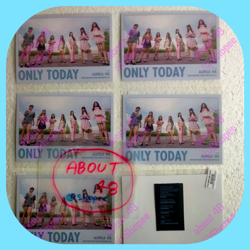 [ ลดราคา ]  โปสการ์ด Only Today Acapella Version พร้อมสติ๊กเกอร์ เครดิต ที่ถูกต้อง BNK48 ดีอะ Bnk D-