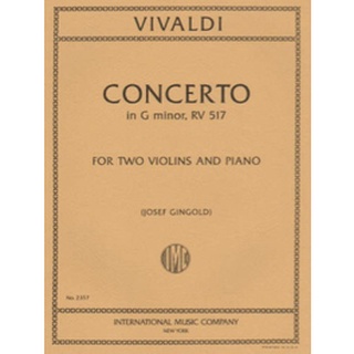 Vivaldi - Concerto in G minor, RV 517, for Two Violins and Piano IMC2357