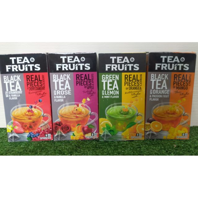 ชา ชาผลไม้ ชาทีแอนด์ฟรุ๊ทส์ tea&amp;fruits เครื่องดื่มชาและเนื้อผลไม้อบแห้ง (ขายแยกซอง)