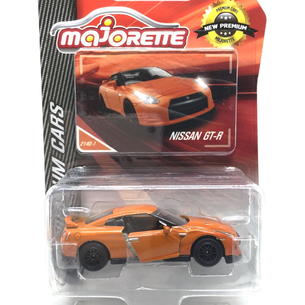 Majorette Nissan GT-R R35 - Dot Hood - Metallic Orange Color /Wheels D6SB /scale 1/61 (3 inches) Pac