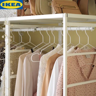 IKEA JONAXEL ยูเน็กเซล ชุดตู้เสื้อผ้า แขวนเสื้อผ้าที่รีด, สีขาว 50x51x104 ซม.โครงเป็นเหล็กพ่นสีฝุ่นอีพ๊อกซี่ ประกอบง่าย