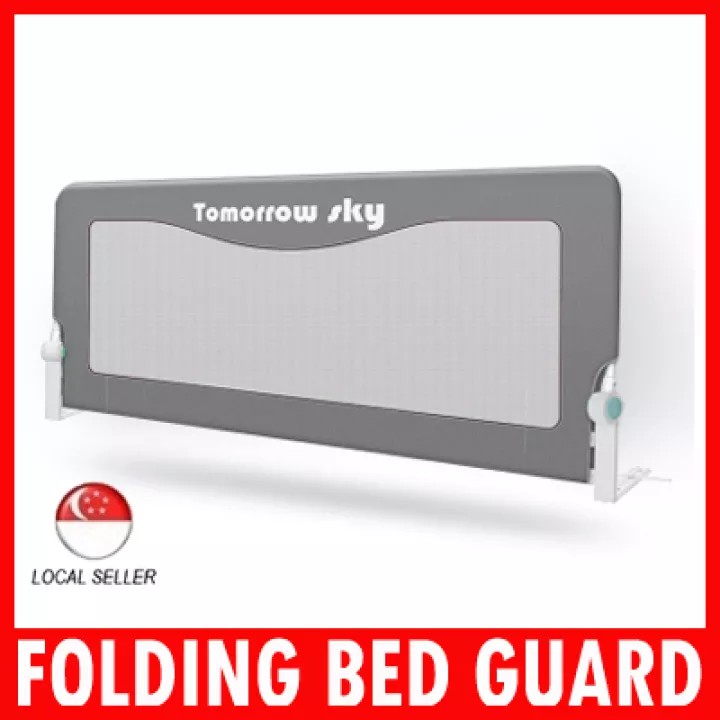 [ Sg Local Seller ] ราวเตียงพับสีเทา Baby/ผู้สูงอายุราวเตียงรั้วกันชน 1.2m /1.5m /1.8m [ By Kim Hyeo