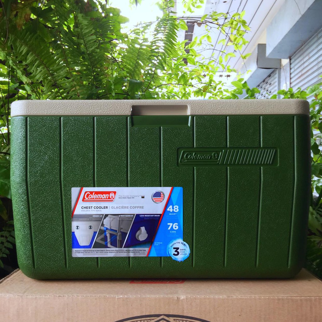 Coleman cooler 48qt 45ลิตร กระติกน้ำแข็ง โคลแมน camp camping แคมป์ แคมปิ้ง tent เต็นท์ outdoor เอาท์ดอร์