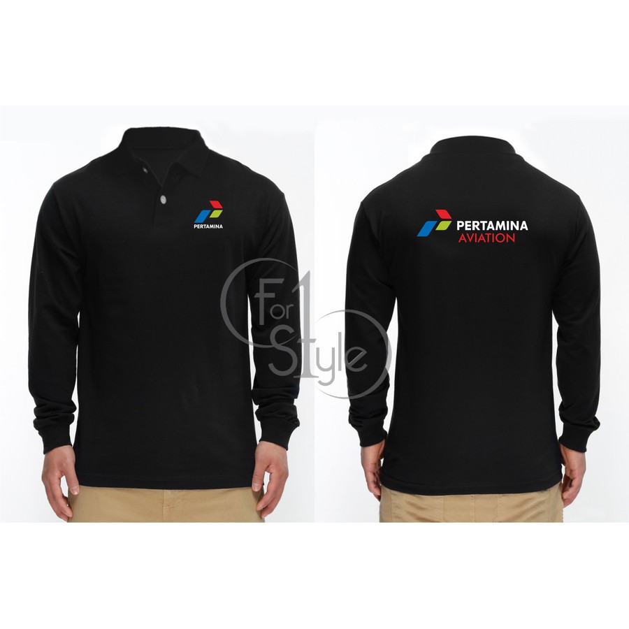 PERTAMINA AVIATION LONG-SLEEVED COLLAR T-SHIRT - CUSTOM POLO - โปโลข้อเท้ายาว