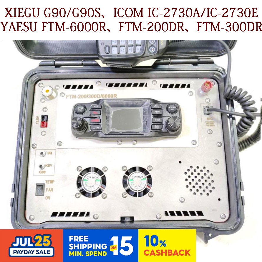 ⭐⭐⭐กล่องวิทยุกรงพกพาพร้อมแผงโลหะสําหรับ Xiegu G90 FTM-300DR FTM-6000R กันน้ํา