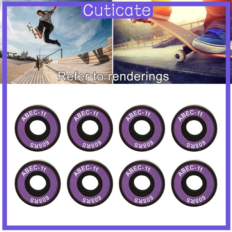 [CUTICATE] 608RS แบริ่งสเก็ตบอร์ดเปลี่ยน ABEC-11 Longboard Ball Bearings