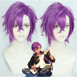 Misscoo วิกผมสั้น คอสเพลย์ อนิเมะ ES Ensemble Stars Otogari Adonis สีม่วง