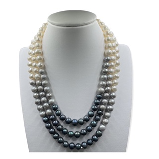 Freshwater pearl ready made necklace. natural pearl necklace for women.