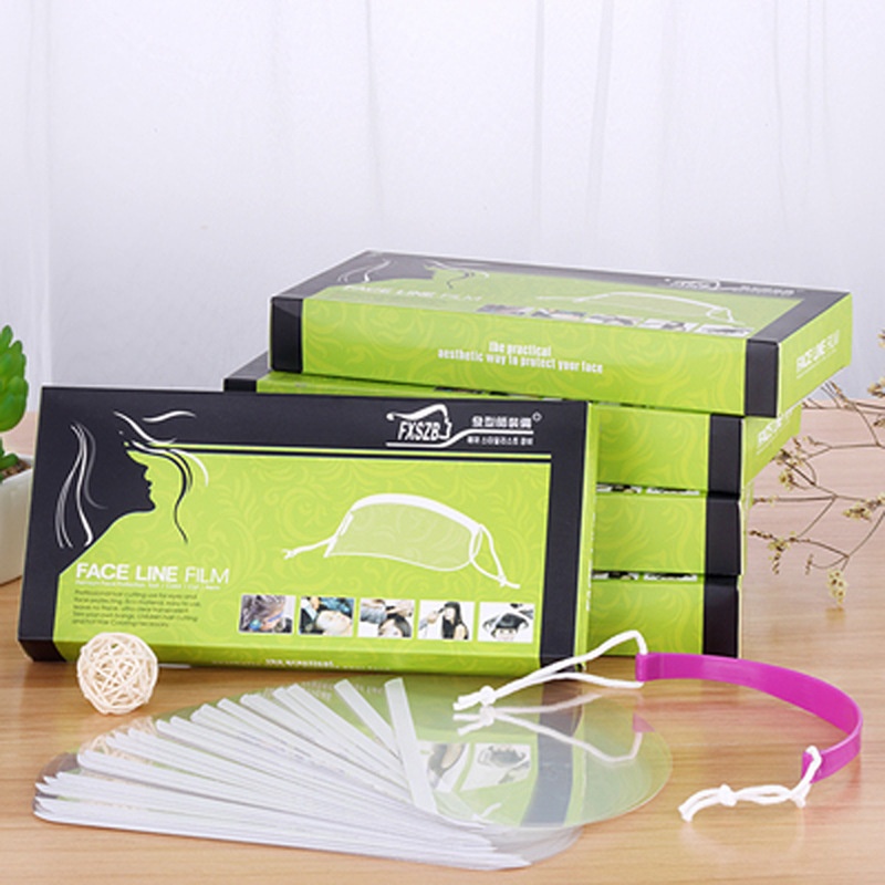 [พร้อมส่ง] Face Line Film แผ่นใสป้องกันเศษผม สุดยอดตัวช่วยช่างทำผม! ป้องกันการระคายเคืองจากการตัด/ทำเคมี ใช้งา
