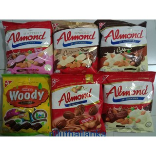 ราคา💥💥ยูไนเต็ด อัลมอนด์เคลือบ รสไวท์ ช็อกโกแลต Almond united with chocolate flavor with white chocolate flavor