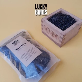 ไนเจอร์ niger seed ธัญพืชสำหรับนก นกแก้ว สัตว์เลี้ยง LUCKY BIRDS ขนาด 100g และ 250 กรัม