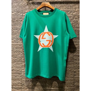 เสื้อยืด กุจชี STAR PRINT -T-SHIRT  ป้ายครบ เนื้อผ้าดี  Size S - 2XL