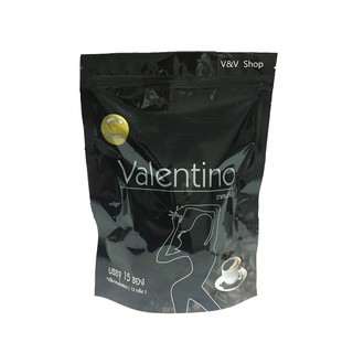 Valentino กาแฟดำ กาแฟปรุงสำเร็จชนิดผง วาเลนติโน่ (บรรจุ 15ซอง)