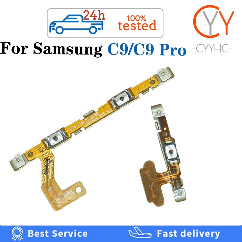 ปุ่มสวิทช์ปุ่มกดเปิดปิดสายเคเบิ้ลสําหรับ Samsung Galaxy C9 C9Pro C900 Pro
