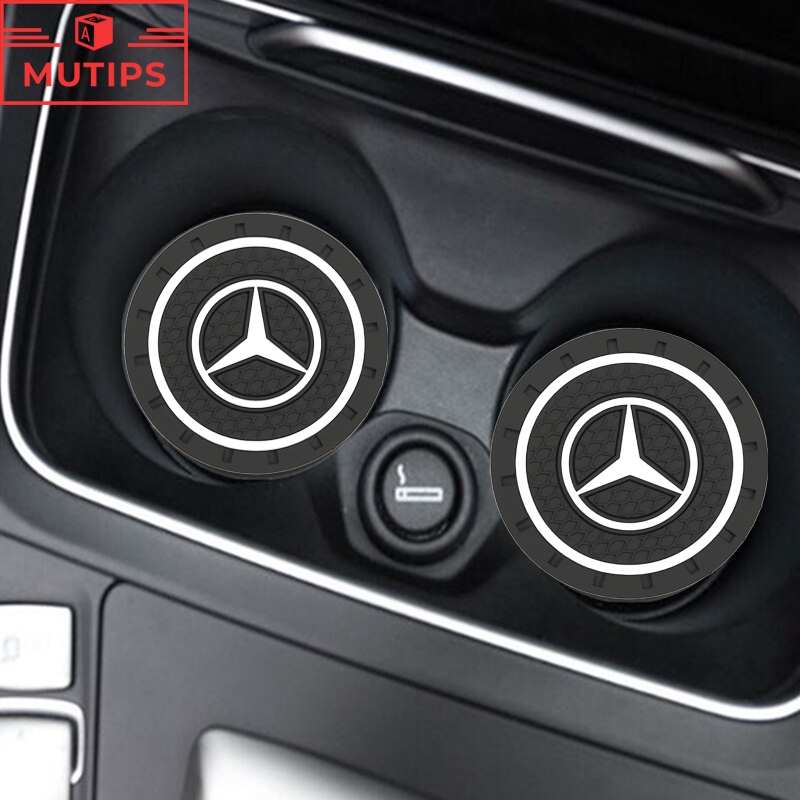 Mercedes Benz สําหรับรถยนต์ ซิลิกาเจล กันน้ำ ที่วางแก้วน้ำ ที่รองแก้ W220 W206 W124 W207 W211 W205 W