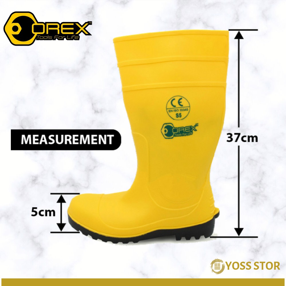 Yoss Orex Safety Rain Boots พร้อมหัวเหล็ก